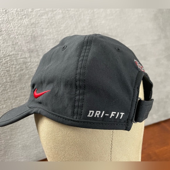 Nike Heritage86 HAT CAP MLB LOS ANGELES ANGELS Of Anaheim Black Red Embroidered - Picture 5 of 12